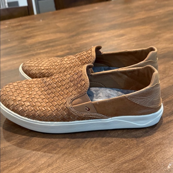 OluKai Tan Woven Slip-On Loafers - Picture 5 of 5